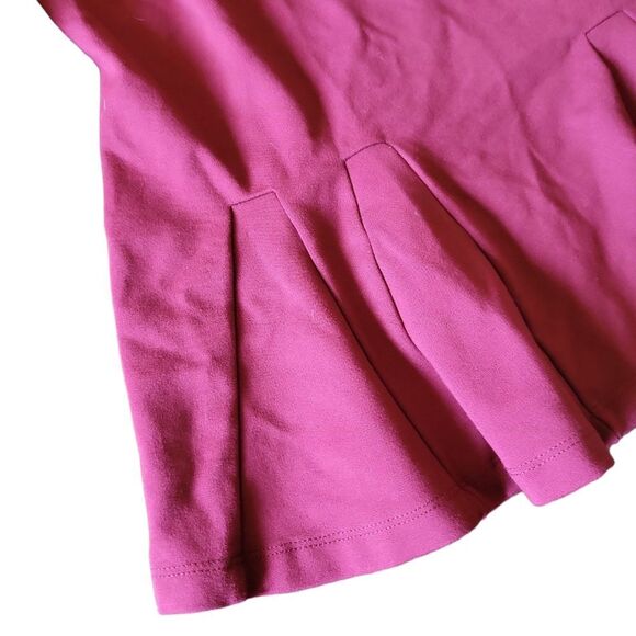 Catherine Malandrino Wine Colored Long Sleeve Fitted Knit Peplum Top Siz… - Picture 2 of 5